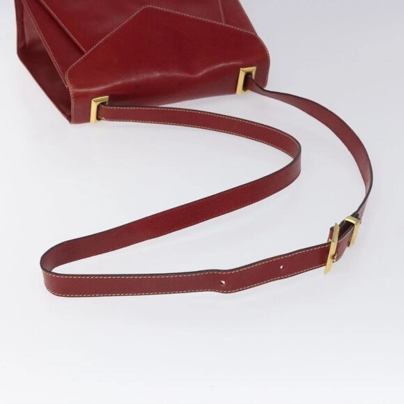 Salvatore Ferragamo Shoulder Bag Leather Red Auth 98267 - Picture 8 of 16